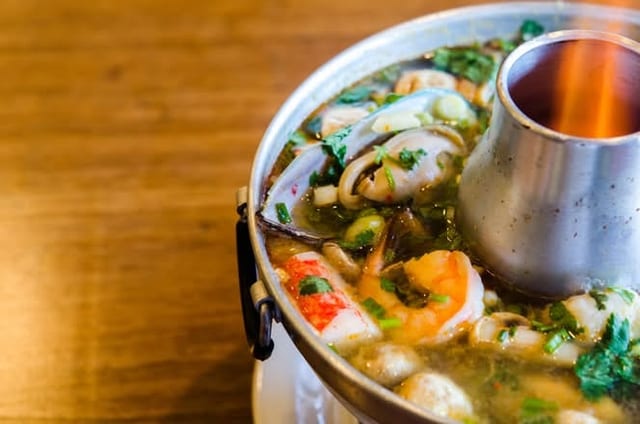 Tom Yum Seafood Soup (Poh Tak) (Mild Spicy).